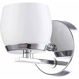 LAMP. PARED 40W/127V. G9 CRISTAL OPALINO CROMO SATIN AMARA ** EXHIBIDO ***