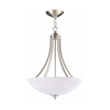 COLGANTE SATIN/CRISTAL OPALINO 3X60W ***TECNOHOME HAE***