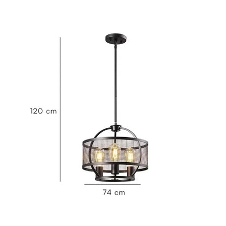 LUMINARIA COLGANTE COLOR CAFE 3 X 60 W ARGOS *** HA. LUMI ***