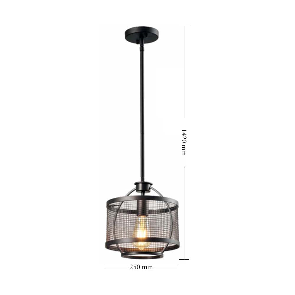 LUMINARIA COLGANTE COLOR CAFE 1 X 60 W ARGOS *** HA. LUMI ***