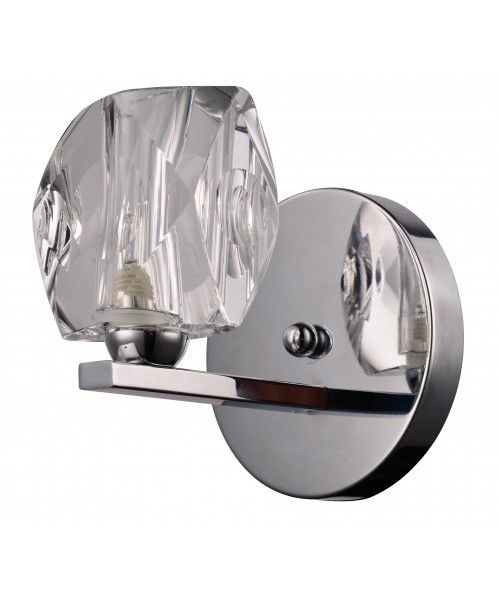 LUMINARIA DE PARED CRISTAL/CROMO 1 X 40 W CUARZO TH3000/1 *** EXHIBIDO ***