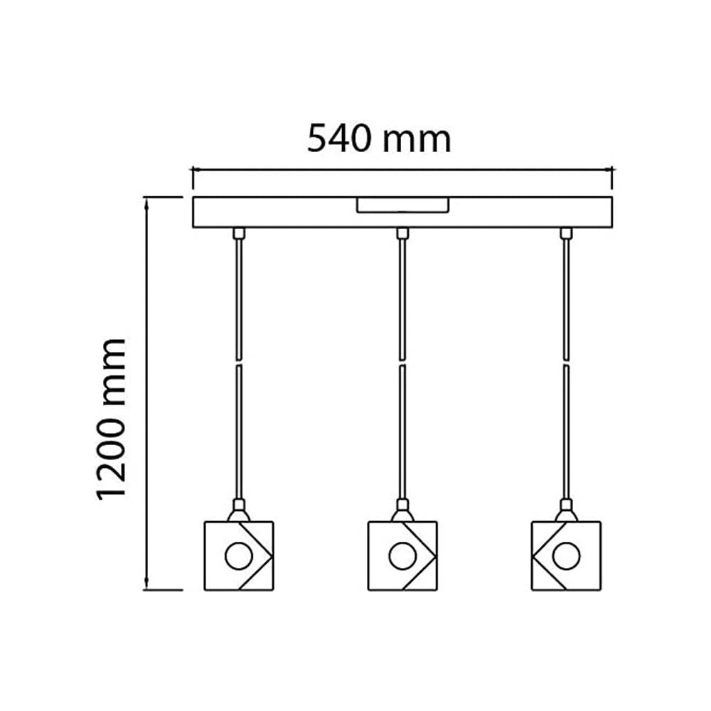 SUSPENDIDO CRISTAL ACABADO CROMO BASE G9 3 X 40 W SERIE CUARZO *** HAE ***