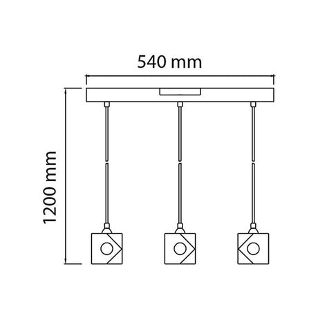 SUSPENDIDO CRISTAL ACABADO CROMO BASE G9 3 X 40 W SERIE CUARZO *** HAE ***