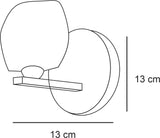 LUMINARIA DE PARED CRISTAL/CROMO 1 X 40 W CUARZO TH3000/1 *** EXHIBIDO ***