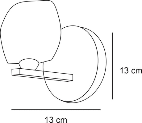 LUMINARIA DE PARED CRISTAL/CROMO 1 X 40 W CUARZO TH3000/1 *** EXHIBIDO ***