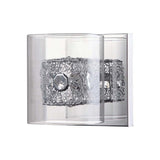 PARED CRISTAL ACBADO CROMO BASE G9 1 X 40 W SERIE AGATA