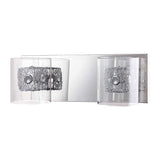 PARED CRISTAL ACBADO CROMO BASE G9 2 X 40 W SERIE AGATA ***HAE 2024***