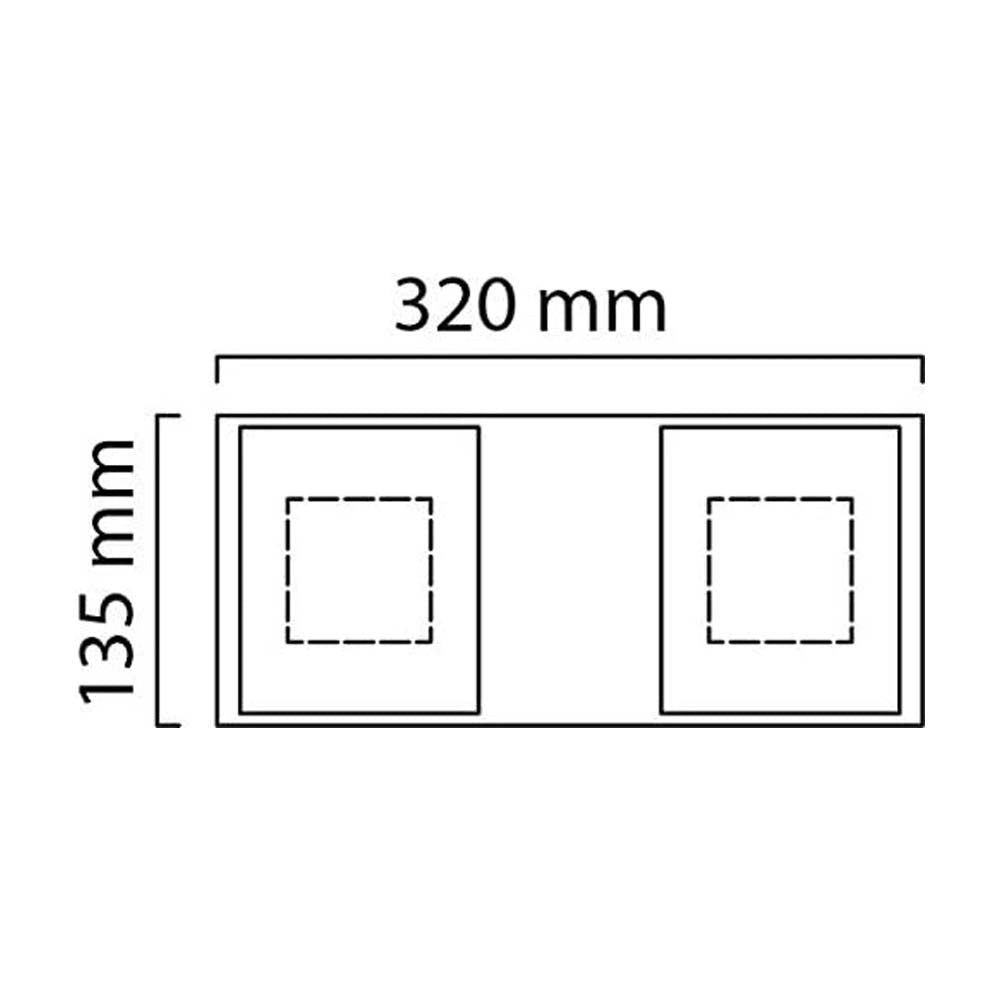 PARED CRISTAL ACBADO CROMO BASE G9 2 X 40 W SERIE AGATA ***HAE 2024***