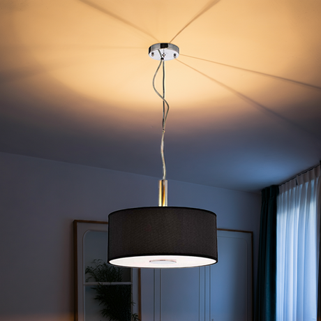 COLGANTE TELA NEGRO 3X60W TH3315/C