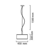 COLGANTE TELA NEGRO 3X60W TH3315/C