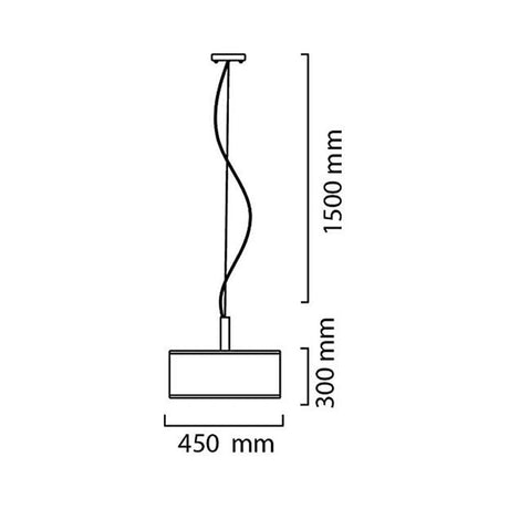 COLGANTE TELA NEGRO 3X60W TH3315/C