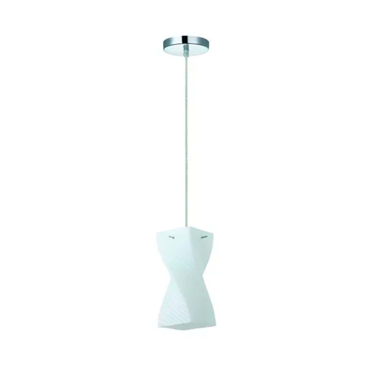 LUMINARIA DE PARED CRISTAL BLANCO/CROMO 1 X 60 W DUBAI ***TECNOHOME HAE***