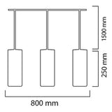 COLGANTE 3 LUCES NACARADO 3X60W