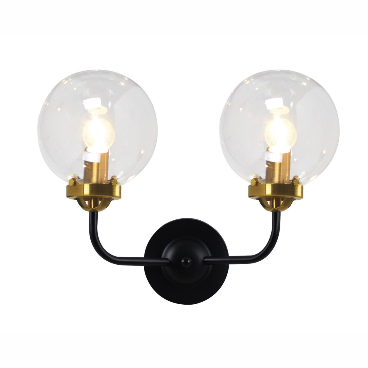 LUMINARIA PARED SERIE CAROLI 2 LUCES 127V TECNO HOME *** HA. LUMI ***