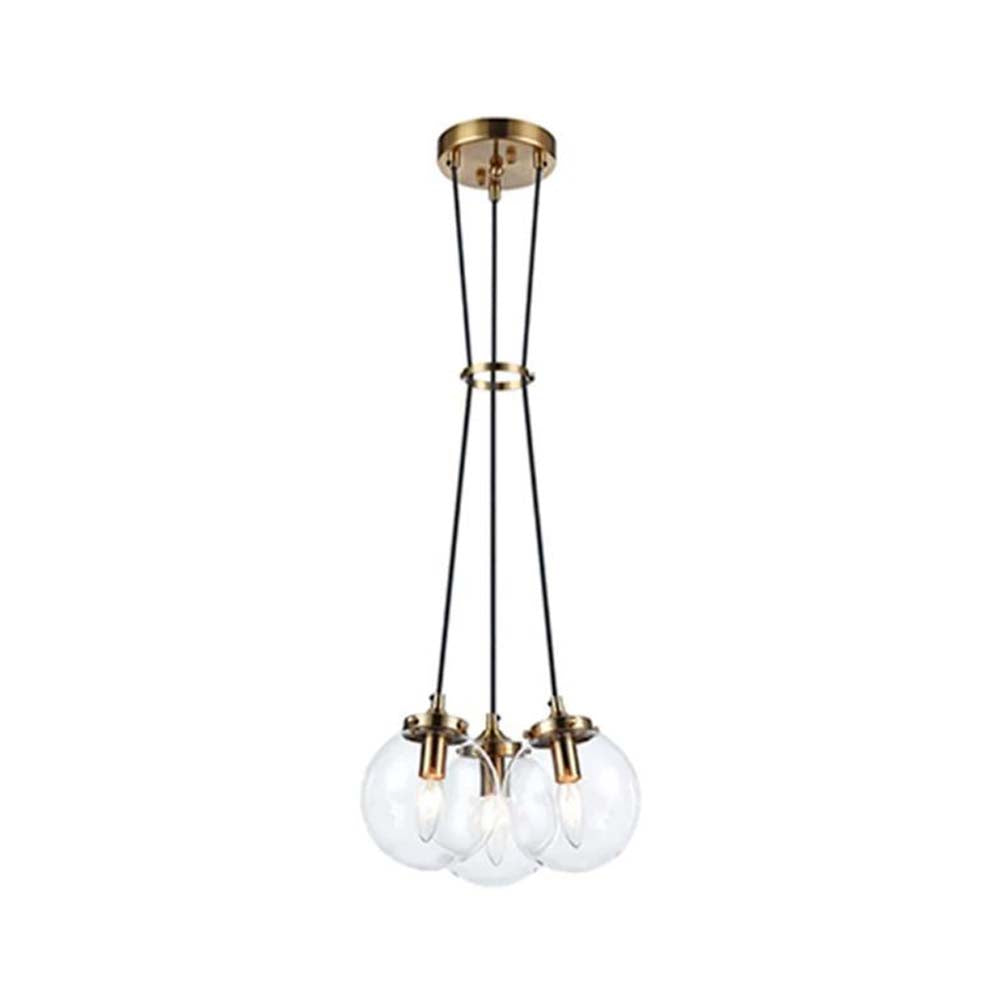 LUMINARIA COLGANTE ANTIQUE/CRISTAL 3 X 40 W CAROLI *** HA. LUMI ***