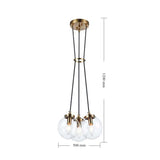 LUMINARIA COLGANTE ANTIQUE/CRISTAL 3 X 40 W CAROLI *** HA. LUMI ***
