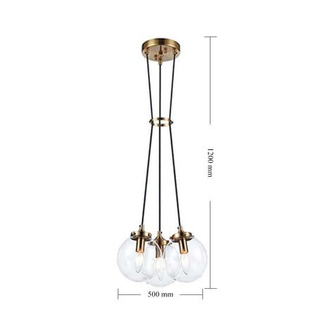 LUMINARIA COLGANTE ANTIQUE/CRISTAL 3 X 40 W CAROLI *** HA. LUMI ***