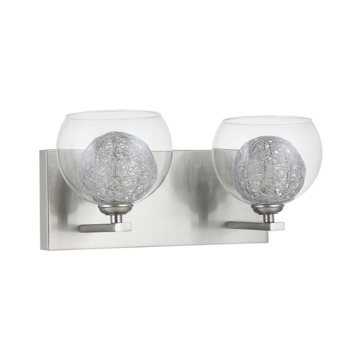 LUMINARIA PARED LED LIBYA CRISTAL/METAL 2X40 W BASE G9 *** EXHIBIDO ***