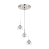 SUSPENDIDO ACABADO SATIN CRISTAL BASE G9 3 X 40 W SERIE LIBYA