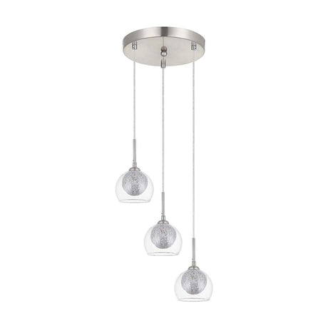 SUSPENDIDO ACABADO SATIN CRISTAL BASE G9 3 X 40 W SERIE LIBYA