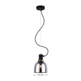LUMINARIA COLGANTE NEGRO/COBRE CRISTAL HUMO 1 X 60 W LUMO TECNOLITE HOME *** HA. LUMI ***