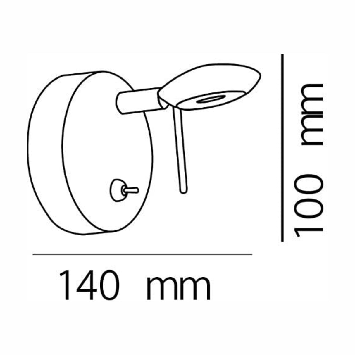 PARED CROMO LED 1X4W. ***TECNOHOME HAE***