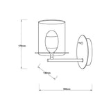 LUMIN. LED PARED COBRE 1X5W CUORE *** HA. LUMI ***