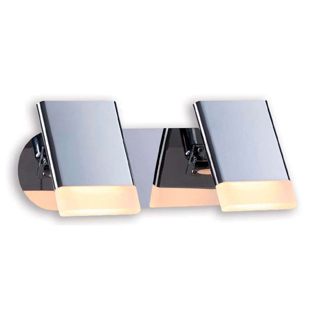 LUMINARIA LED DE PARED COLOR CROMO 2 X 5 W NIZA ***HAE 2023***