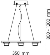 LUMINARIO COLGANTE TECHO LED 3X4W/127V. CIRCULAR CROMO PANTALLA CRISTAL *** PRODUCTOS CON EXIST. NAVE 7