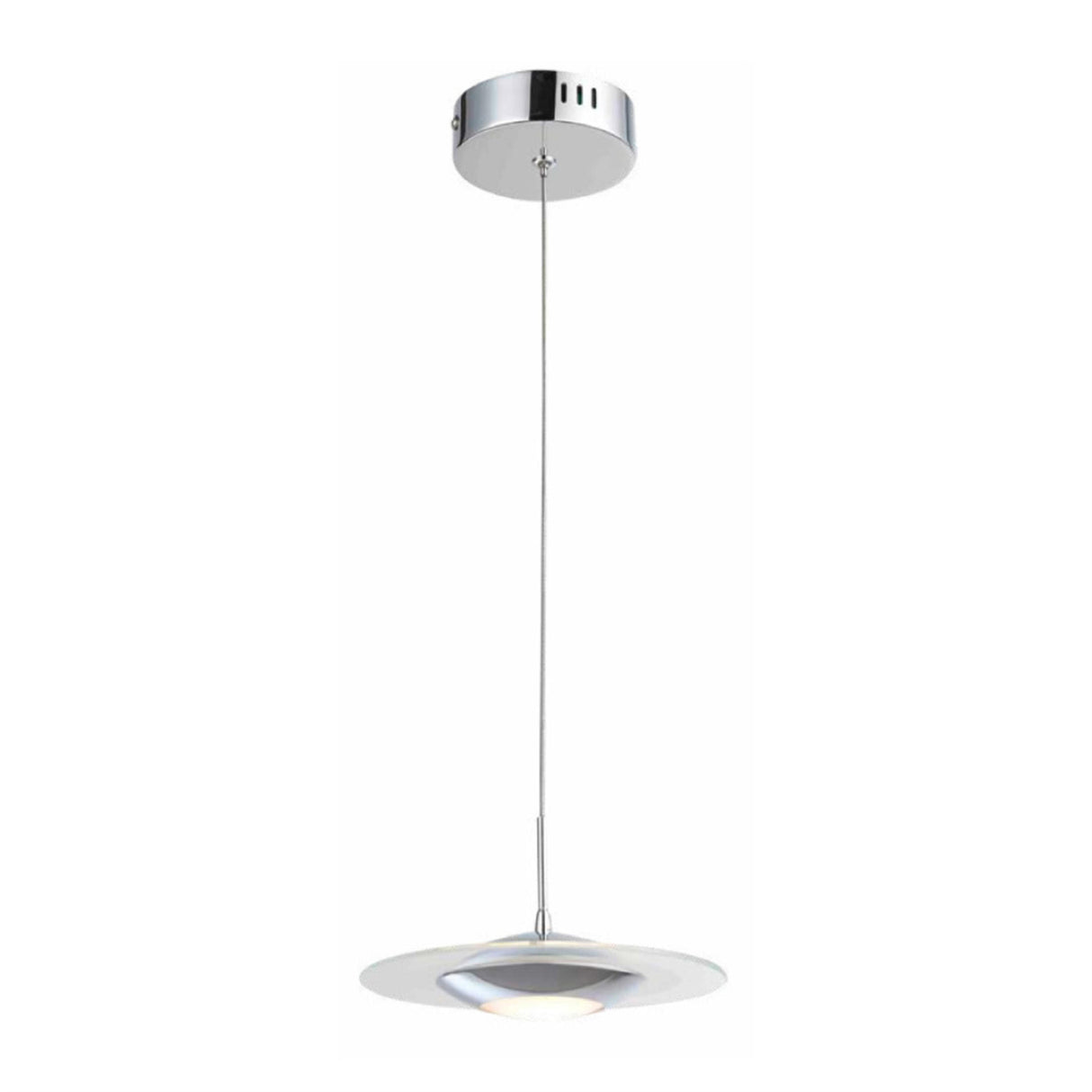 LUMIN. LED COLGANTE CROMO 1X5W ARIES *** HA. LUMI ***