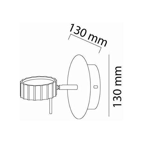 LUMIN. LED PARED CROMO 1X5W ROSETTA *** HA. LUMI ***