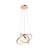 LUMINARIA LED COLGANTE COLOR COBRE 25+20+15 W PRAGA ***TECNOHOME HAE***