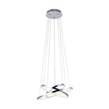 LUMINARIA LED COLGANTE COLOR CROMO 25+20+15 W PRAGA