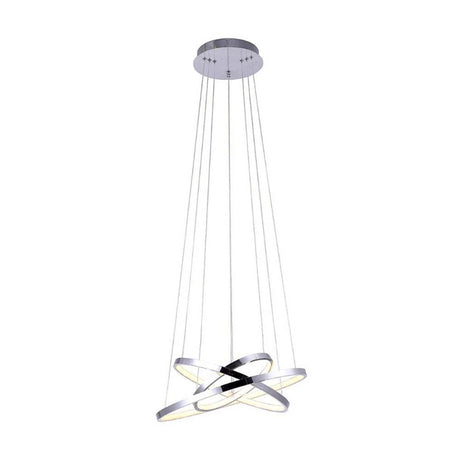 LUMINARIA LED COLGANTE COLOR CROMO 25+20+15 W PRAGA