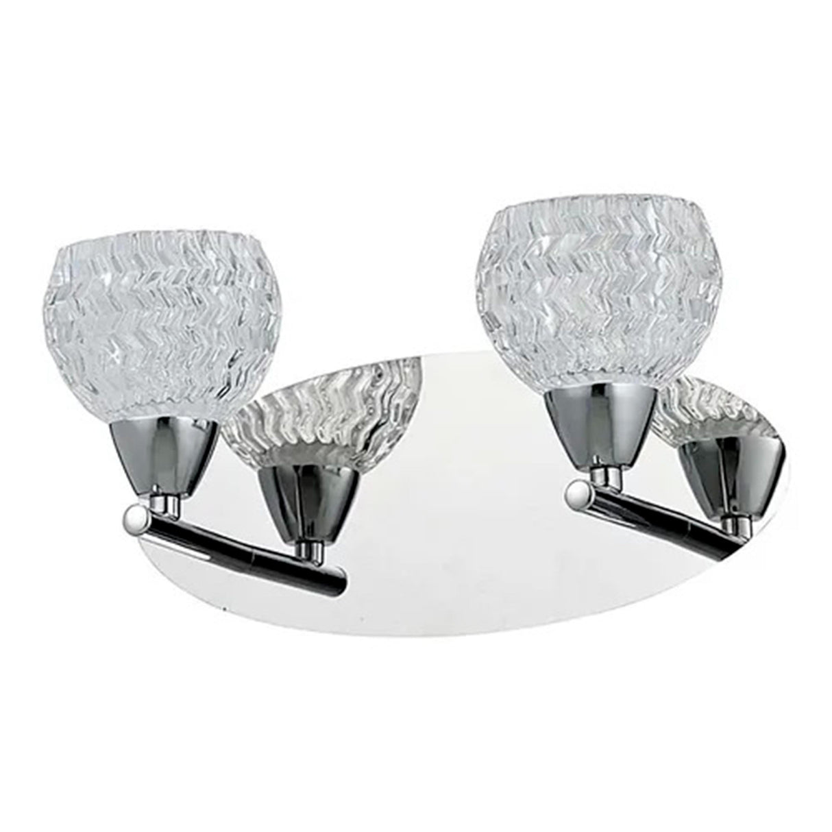 LUMINARIO ALLEGRO LED PARED CROMO 2X3W. CRISTAL *** HAE ***