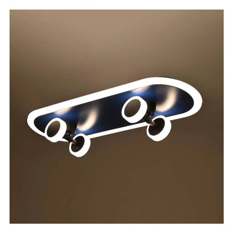 LAMPARA DE TECHO INFANTIL MODELO PATINETA COLOR AZUL LED 32W 3000K TK-16/AZUL