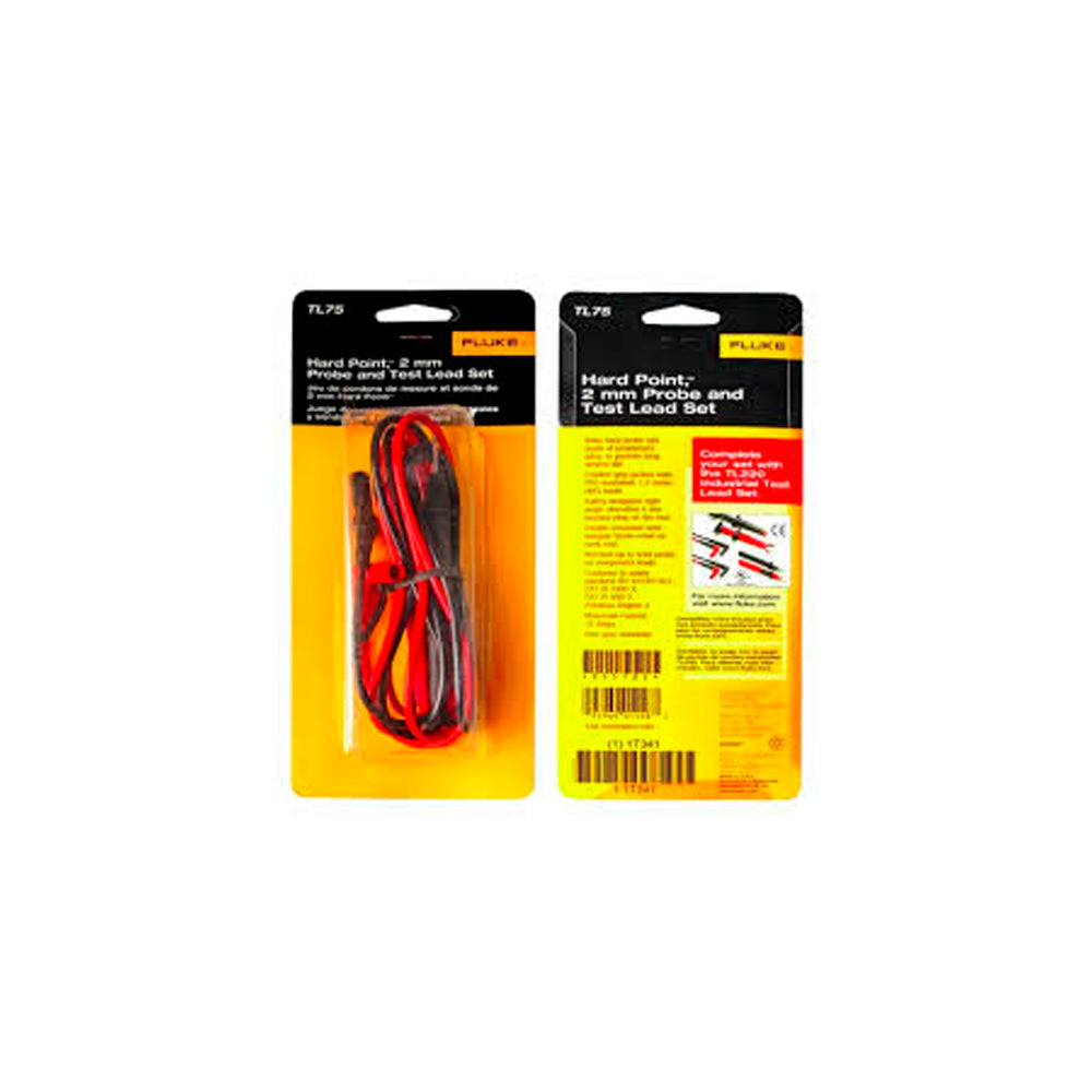 JUEGO DE CABLES DE PRUEBA FLUKE DE PUNTA DURA TL75