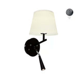 LAMPARA DE PARED CON LUZ DE LECTURA LED 1.5 W MAX. 60 W BASE E27 LUZ SUAVE CALIDA PUERTOS USB PARA DISPOSITIVOS SOBREPONER