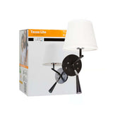 LAMPARA DE PARED CON LUZ DE LECTURA LED 1.5 W MAX. 60 W BASE E27 LUZ SUAVE CALIDA PUERTOS USB PARA DISPOSITIVOS SOBREPONER
