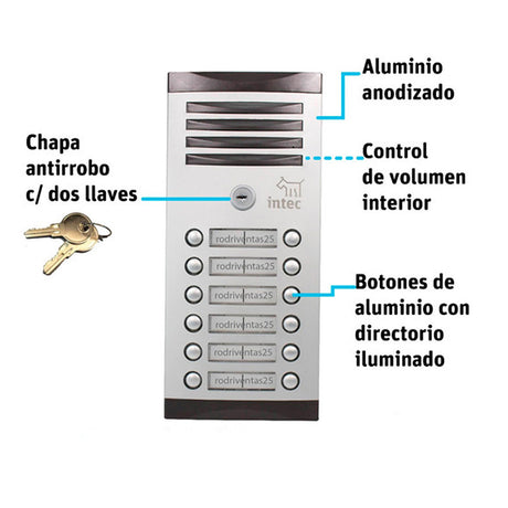 FRENTE 10 BOTONES TNK-10 INTEC