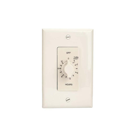 INTERRUPTOR HOR MANUAL 0-12 HRS, COLOR HUESO, CON SOSTENEDOR,  127V MCA TORK