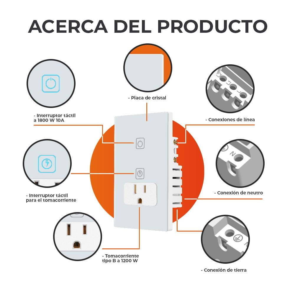 SWITCH SMART 1C + SMART PLUG 16A BCO