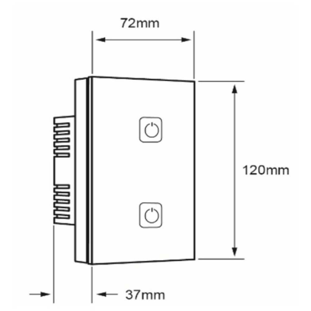 APAGADOR 2 INTER ***BLANCO*** EMP 0.3W100-240V CREATOR II (SIN CABLE NEUTRO)