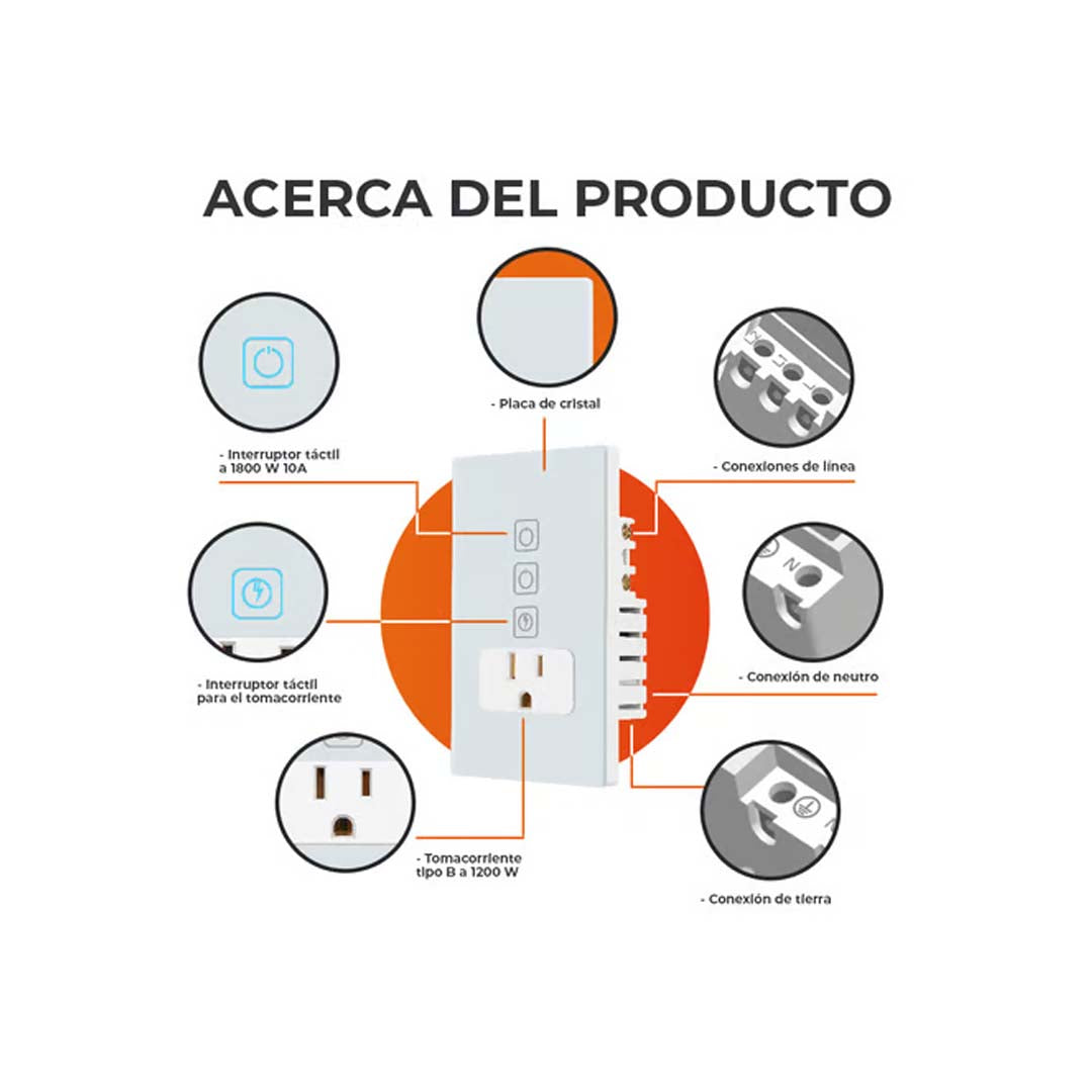 SWITCH SMART 2C + SMART PLUG 16A BCO