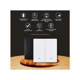 CONTROL SWITCH 2 INTERRUPTORES ***NEGRO*** .6W 3VCD