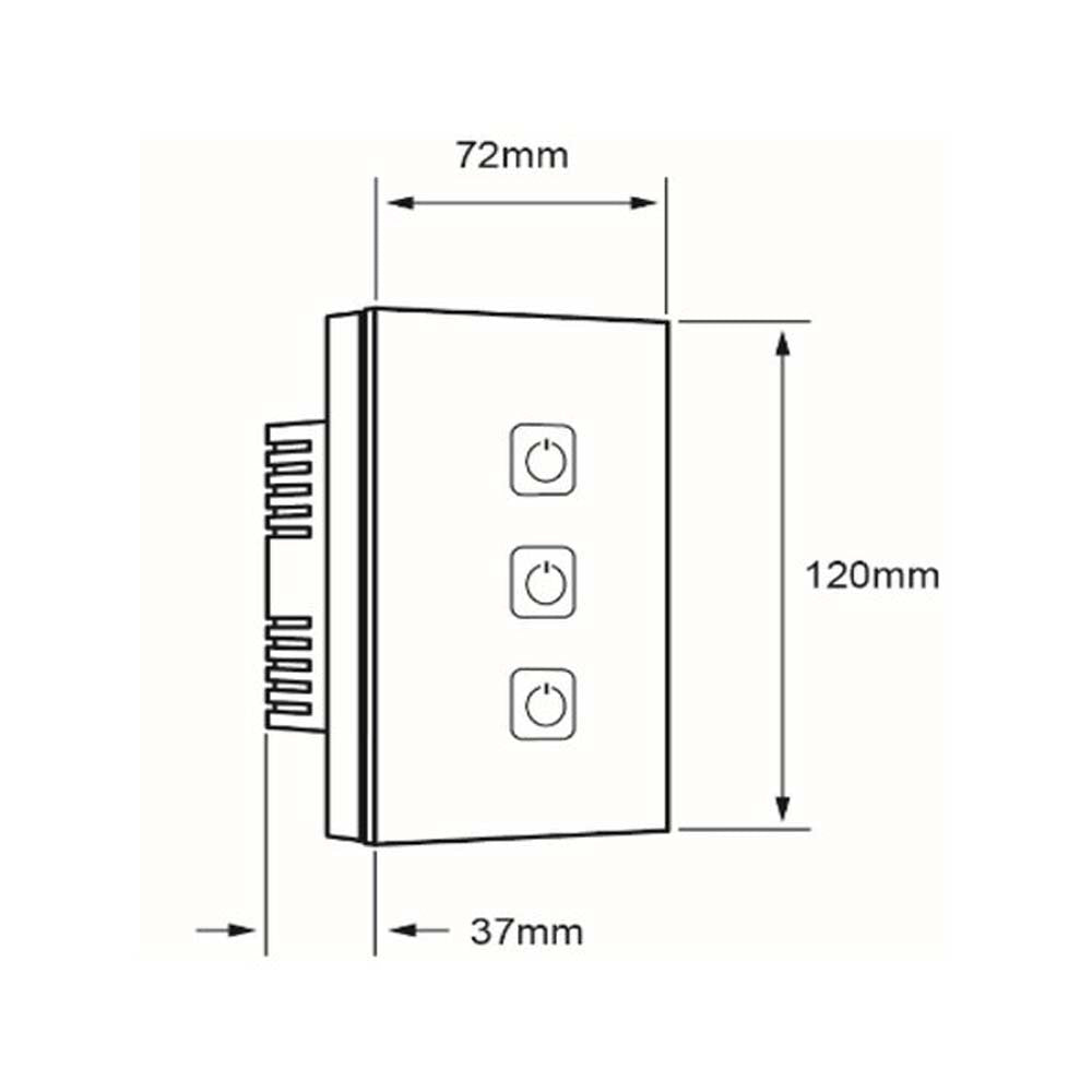APAGADOR 3 INTER ***BLANCO*** EMP 0.3W100-240V CREATOR III (SIN CABLE NEUTRO)