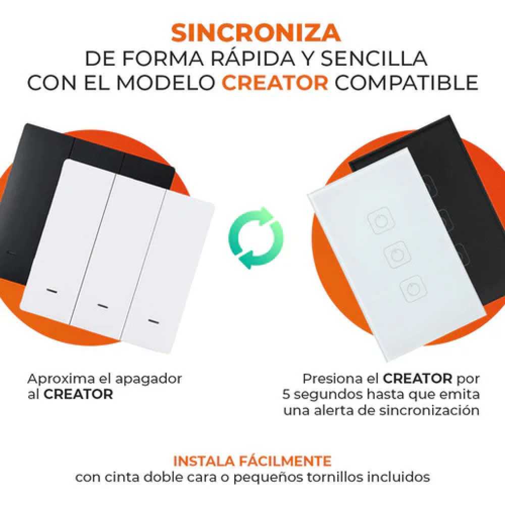 CONTROL SWITCH 3 INTERRUPTORES ***BLANCO***  S/P .6W 3VCD