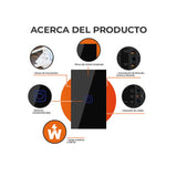 INTERRUPTOR 1C WIFI C/NEUTRO COLOR NGRO TECNOLITE