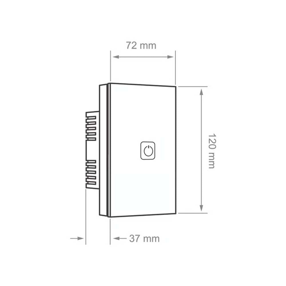 INTERRUPTOR 1C WIFI C/NEUTRO COLOR NGRO TECNOLITE