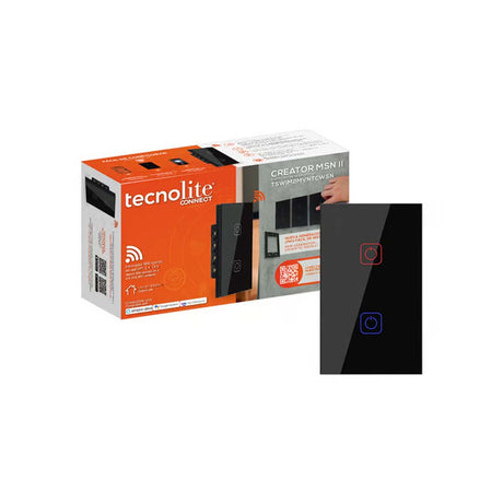 INTERRUPTOR 2C WIFI S/NEUTRO COLOR NGRO